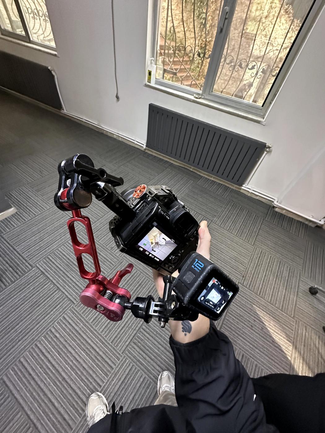 Çekim arasında gimbal ekipmanı