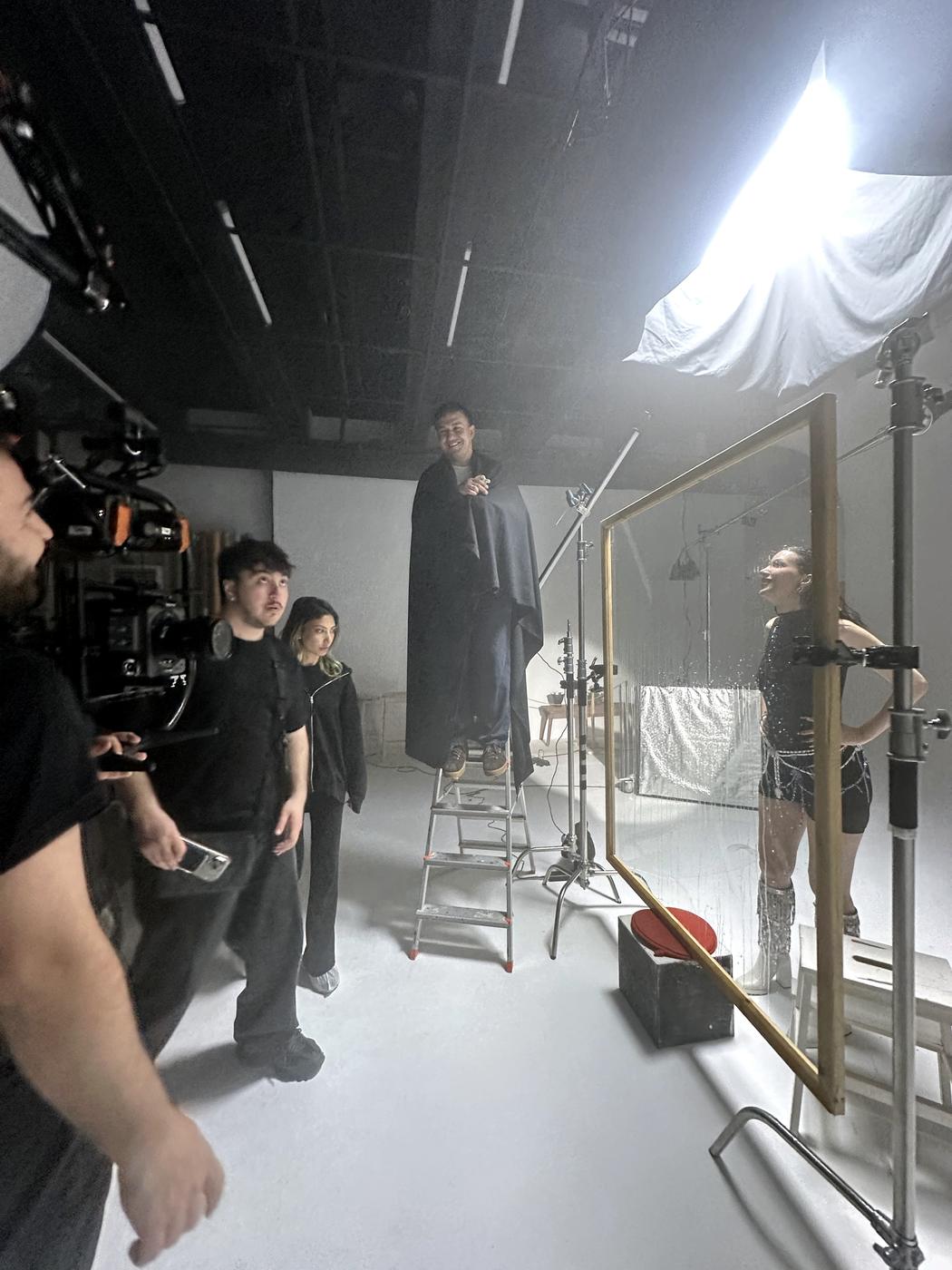 Sinema kamerası lens detayı